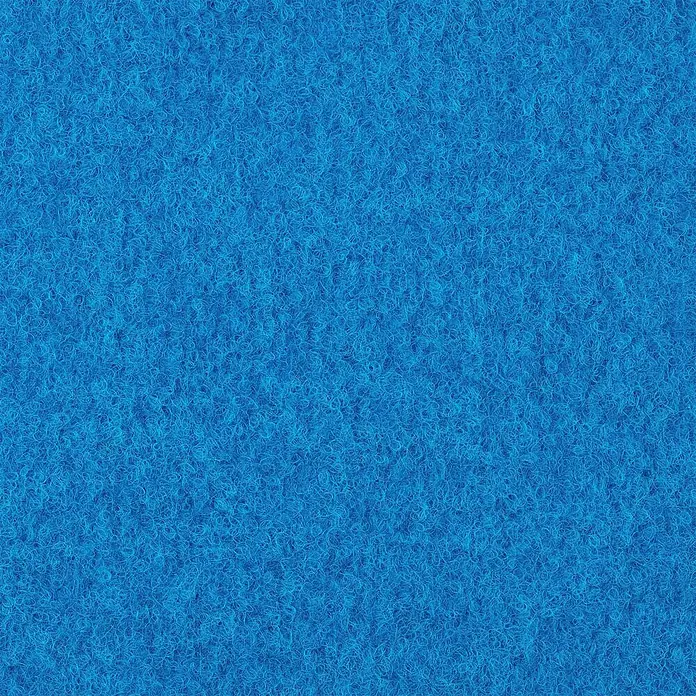 Rasenteppich Park - L x B: 200 x 100 cm, Blau, Mit Drainagenoppen - Lebhaft blaues, texturiertes Material aus dicht gepackten, lockigen Fasern, das eine gleichmäßige, taktile Oberfläche bildet.