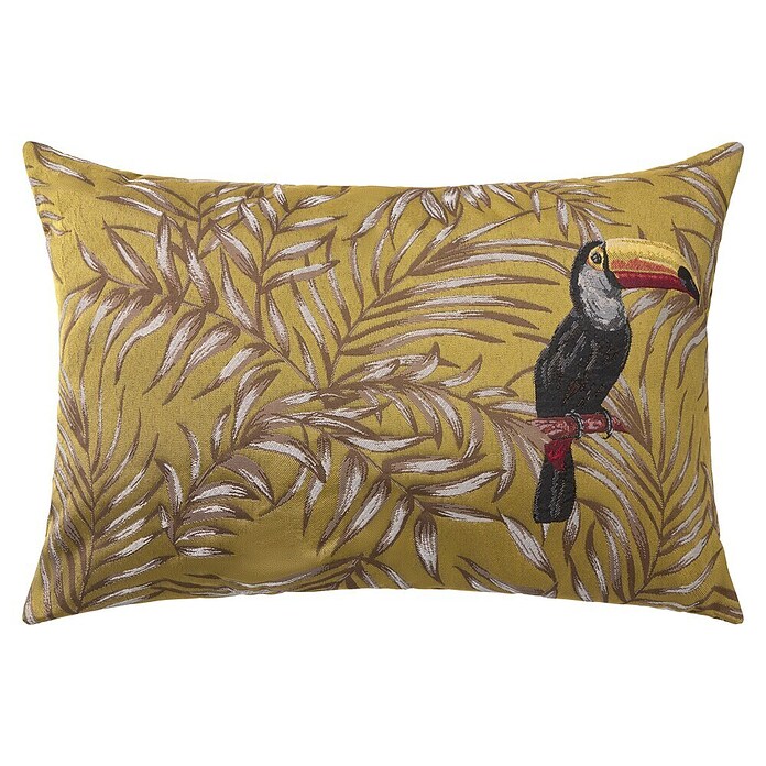 Cojín Jacquard Tucán (Mostaza, 50 x 30 cm, 1 ud.) | BAUHAUS