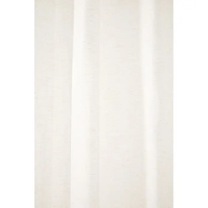 Visillo para ventana Antary - An x Al: 140 x 260 cm, Lino - Tejido de cortina blanco texturizado con sutiles pliegues verticales.
