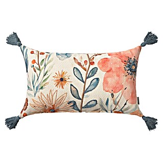 Cojín Celeste (Estampado floral, 50 x 30 cm, 1 ud.)