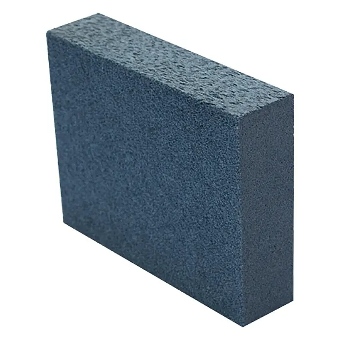 Heka Schleifschwamm Klein - Schwarz - Blauer Schleifstein mit rauer Textur für Schleifarbeiten und zum Schärfen von Werkzeugen, ideal für Handwerker und Heimwerker.