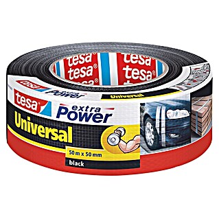 Tesa Extra Power Folienband Universal (Schwarz, 50 m x 50 mm)