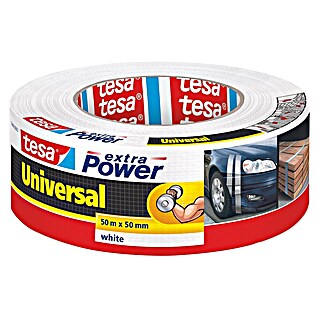 Tesa Extra Power Folienband Universal (Weiß, 50 m x 50 mm)