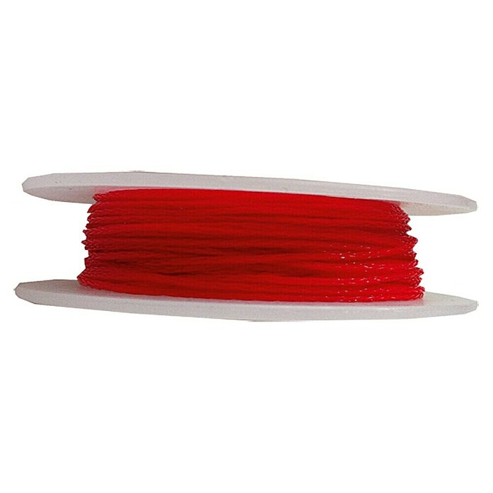 Heka Cordel de albañil (20 m, Diámetro: 1 mm, Rojo)