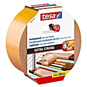 tesa Verlegeband (25 m x 50 mm, Beidseitig selbstklebend, Rückstandslos entfernbar, Geeignet für: Teppiche)