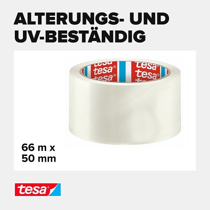 Tesa Pack Paketklebeband Perfect & Strong (Transparent, 66 m x 50 mm)
