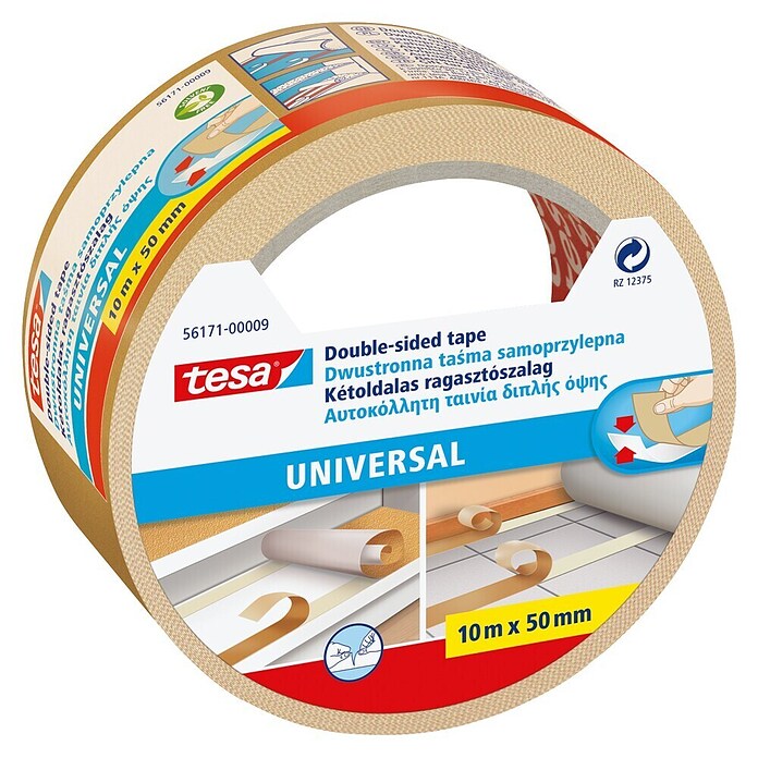 tesa Doppelseitiges Klebeband Universal (10 m x 50 mm)