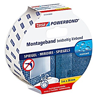 Tesa Powerbond Montageband Spiegel (5 m x 38 mm)