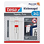 Tesa Verstellbarer Klebenagel (Geeignet für: Tapeten, Belastbarkeit: 2 kg, 2 Stk., Weiß)
