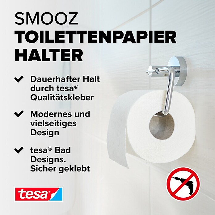 Tesa Bath Papierhalter (Chrom, Glänzend)