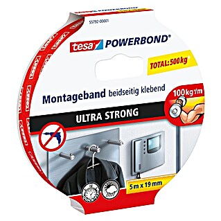 Tesa Powerbond Montageband Ultra Strong (5 m x 19 mm)
