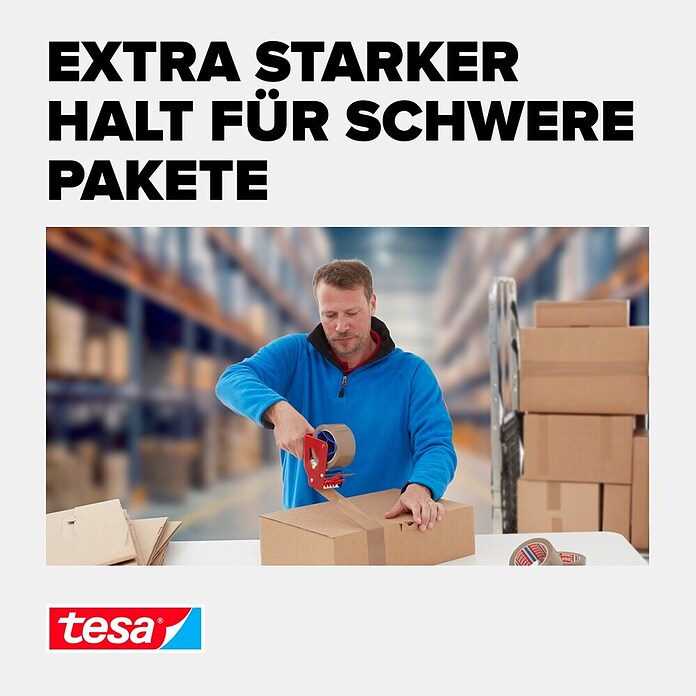 tesa Pack Paketklebeband Perfect & Strong (Braun, 66 m x 50 mm)
