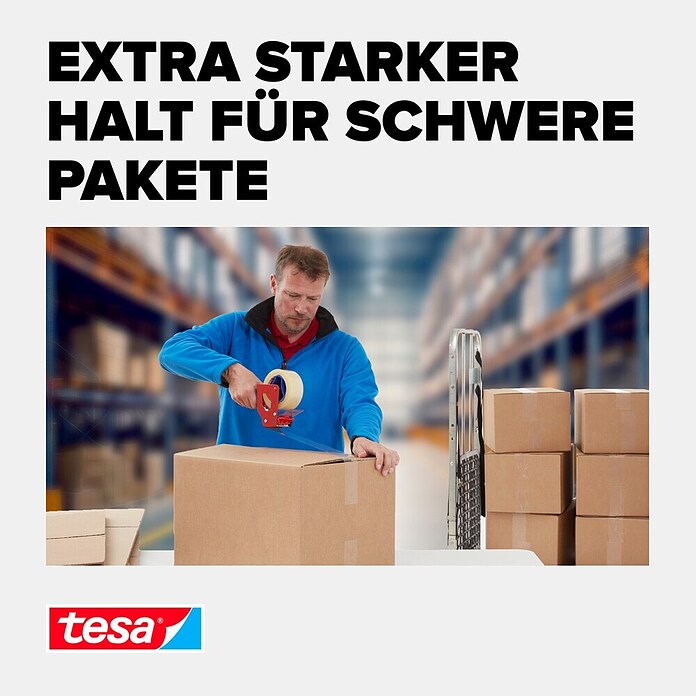 Tesa Pack Paketklebeband Perfect & Strong (Transparent, 66 m x 50 mm)
