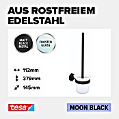 Tesa Moon WC-Bürstengarnitur (Mit Halterung, Metall, Schwarz) | BAUHAUS