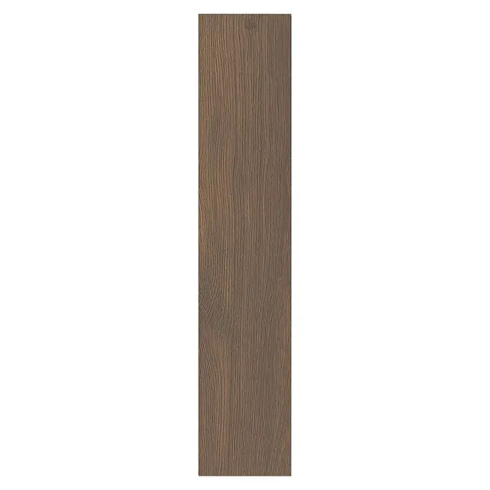 Krono Original Laminat Durastar Herringbone - Dark Montanara Oak, Fischgrät, 630 x 126 x 9 mm - Strukturierte dunkelbraune Holzdiele mit natürlicher Maserung.