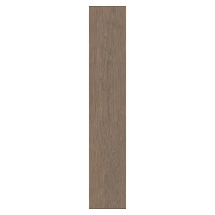 Krono Original Laminat Durastar - Dark Montanara Oak, Landhausdiele, 1.288 x 245 x 9 mm - Dunkelbraunes Holzpaneel mit vertikaler Maserung.