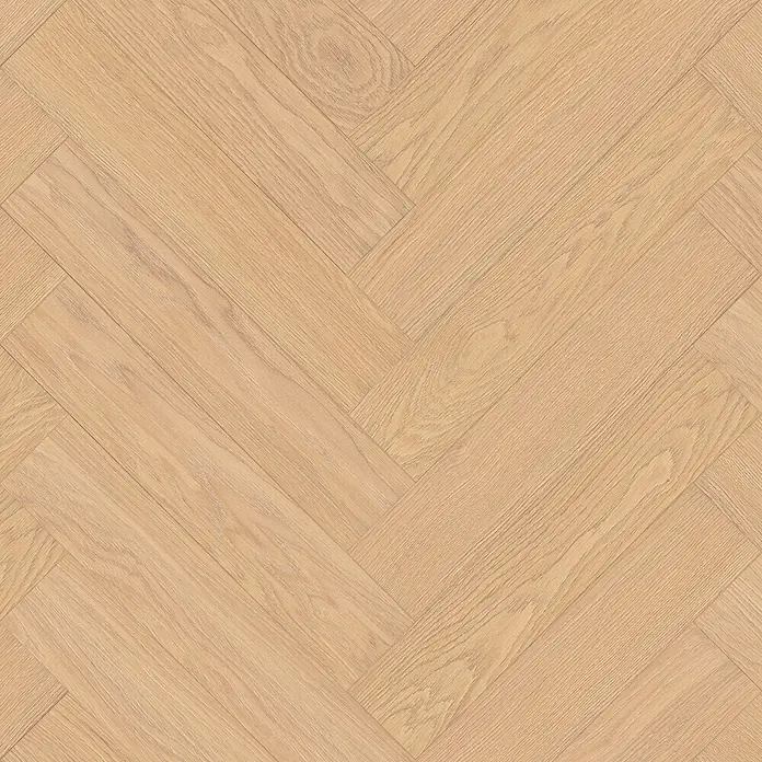 Krono Original Laminat Durastar Herringbone - Natural Darcy Oak, Fischgrät, 630 x 126 x 9 mm - Helles Eichenparkett mit klassischem Fischgrätmuster.