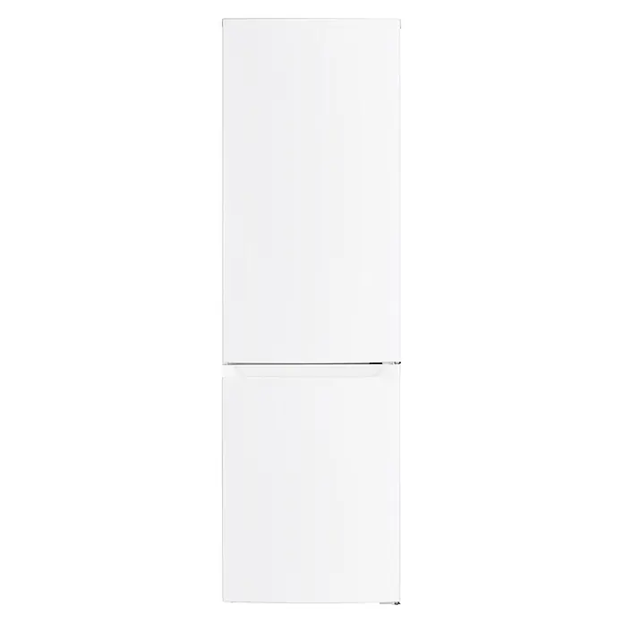 PKM Kühl-Gefrierkombination KG253NFEM - Nutzinhalt Gesamt: 253 l, 60 x 54,5 x 181 cm, Weiß - Weißer freistehender Kühlschrank mit Gefrierfach unten.