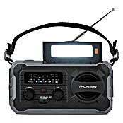 Thomson Radio de batería solar de emergencia RT280G (Gris, 8,8 x 16,8 x 7 cm, AM / FM / LINTERNA) | BAUHAUS