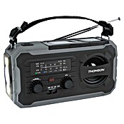 Thomson Radio de batería solar de emergencia RT280G (Gris, 8,8 x 16,8 x 7 cm, AM / FM / LINTERNA) | BAUHAUS