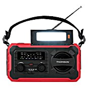 Thomson Radio de batería solar de emergencia RT280R (Rojo, 8,8 x 16,8 x 7 cm, AM / FM / LINTERNA) | BAUHAUS