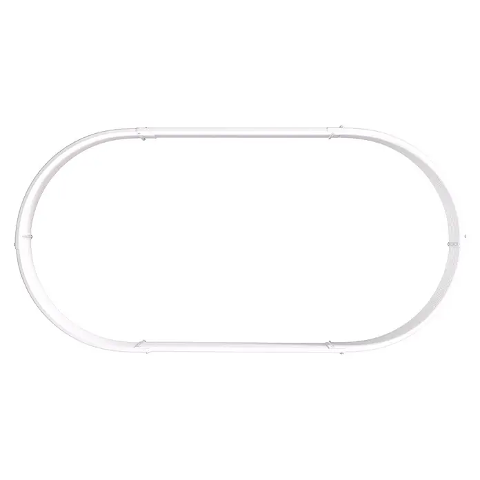 Vitavia Hochbeet Terra 630 - 162 x 82 x 63 cm, Zincalume®, Blank - Weißes ovales Schienensystem für anpassbare Schienenbeleuchtung.