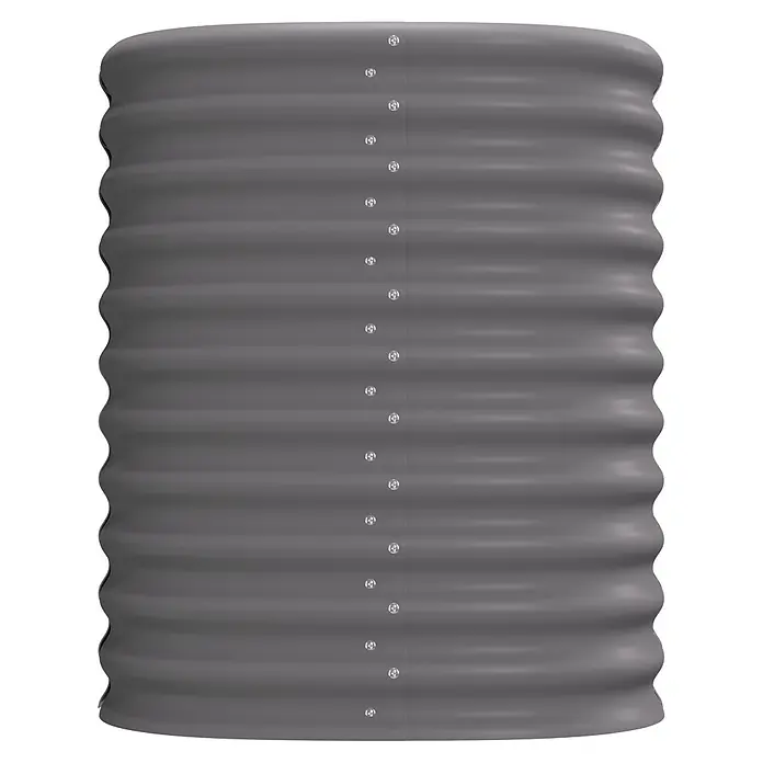 Vitavia Hochbeet Terra 858 - 82 x 82 x 85,8 cm, Zincalume®, Granit - Graues Wellblechteil mit vertikaler Nietnaht.