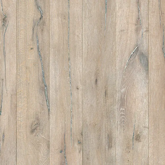 GEO Alu-Verbundplatte - 100 x 210 cm, Eiche Gekalkt - Helle, gebürstete Holzplanken mit ausgeprägter Maserung, ideal für natürliche Bodenbeläge.