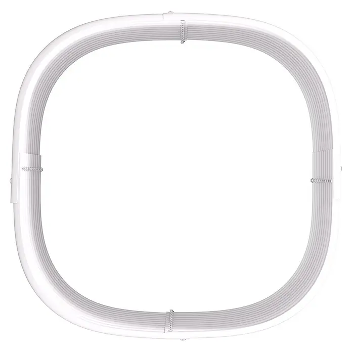 Vitavia Hochbeet Terra 858 - 82 x 82 x 85,8 cm, Zincalume®, Blank - Weiße rechteckige Leuchtstofflampe mit abgerundeten Ecken und Metallverbindern.