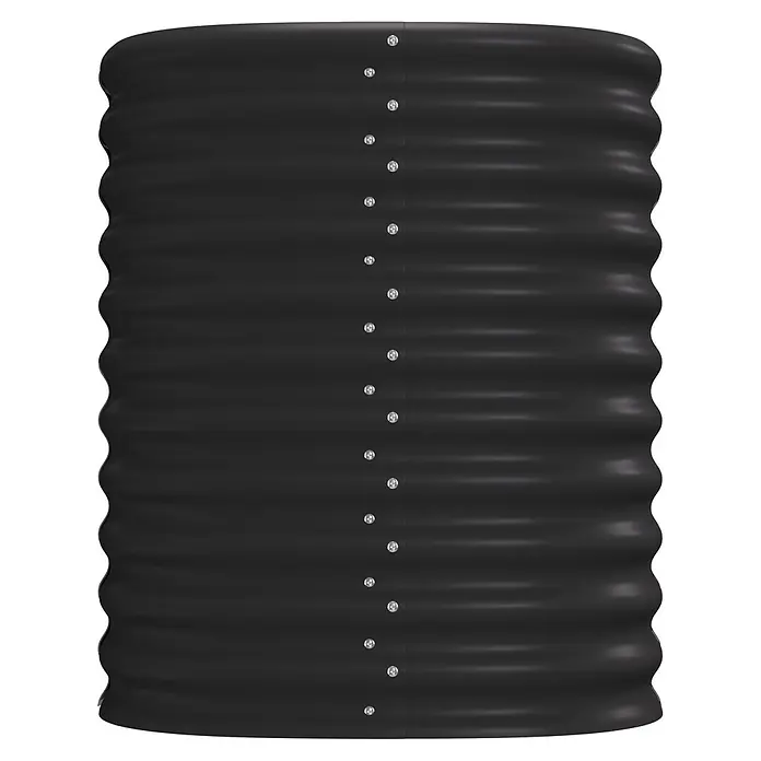Vitavia Hochbeet Terra 858 - 82 x 82 x 85,8 cm, Zincalume®, Schwarz - Schwarzes Wellblechpaneel mit vertikaler Naht und Schrauben.