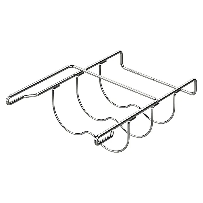 PKM Flaschenregal FR2-219 -  - Weinregaleinsatz aus silbernem Metall mit geschwungenen Flaschenhaltern.