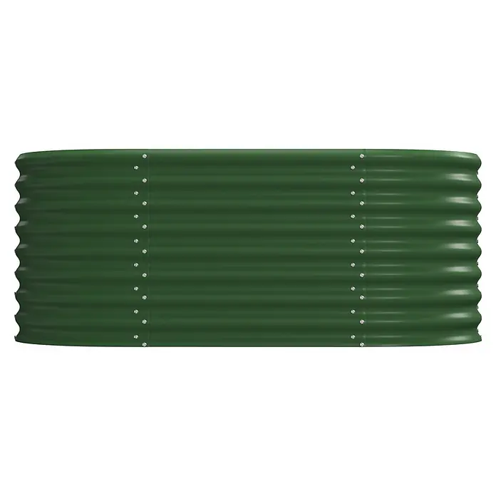 Vitavia Hochbeet Terra 630 - 162 x 82 x 63 cm, Zincalume®, Seegras - Grünes Hochbeet aus Wellblech.