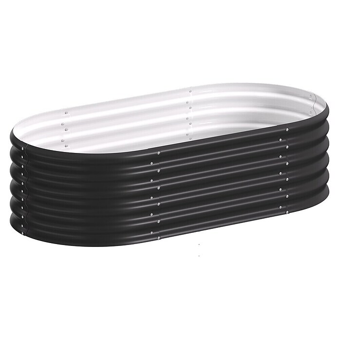 Vitavia Hochbeet Terra 401 (162 x 82 x 40,1 cm, Zincalume®, Schwarz) | BAUHAUS