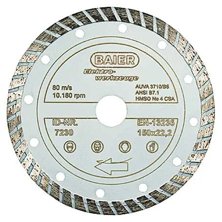 Baier  Diamant-Trennscheibe Allround Turbo
