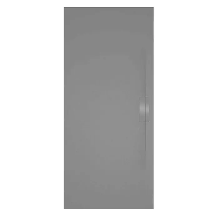 Poalgi Duschwanne Shile - L x B: 120 x 90 cm, Verbundwerkstoff, Grau - Graue rechteckige Duschwanne mit linearem Abfluss.