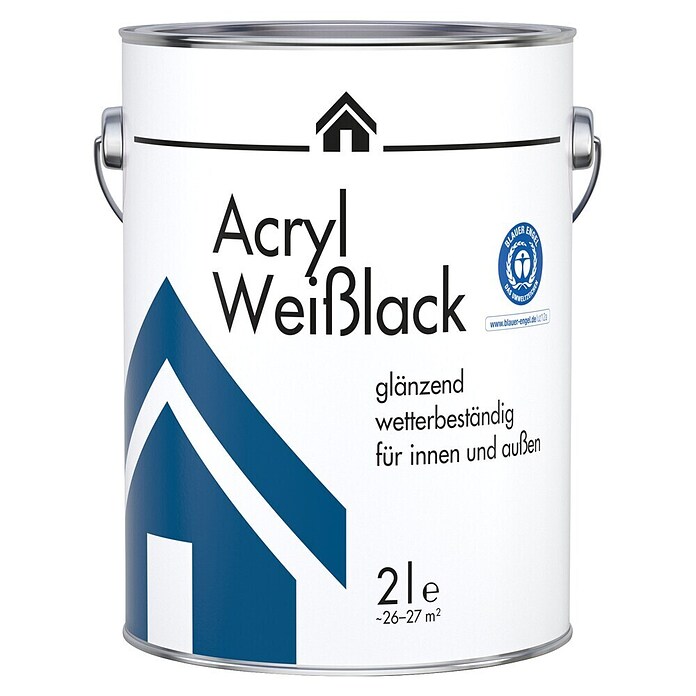 Acryl-Weißlack (2 l, Glänzend)
