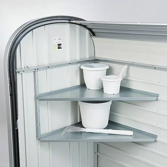 Biohort StoreMax Eckregale-Set StoreMax - Passend für: Biohort Garten-Aufbewahrungsbox StoreMax 160, Ausstattung: 2 Einlegeböden - Detailaufnahme