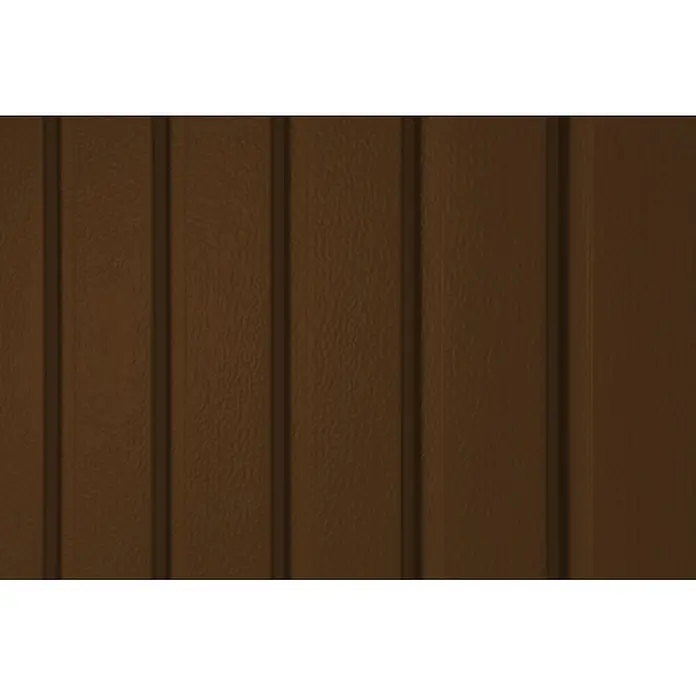 Hörmann Garagentor Berry N80 Pearl M902 - 2.375 x 2.125 mm, Terrabraun, Pearlgrain - Braune strukturierte vertikale Paneele.