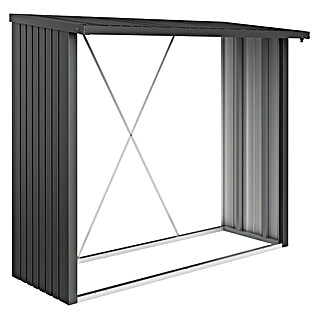 Biohort WoodStock Kaminholzregal WoodStock (Stahl, Dunkelgrau Metallic, B x T x H: 229 x 102 x 199 cm)