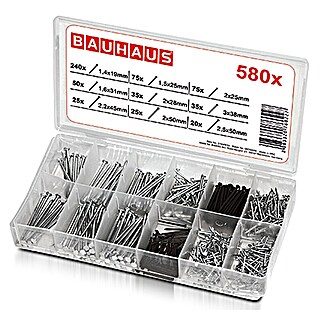 BAUHAUS Assortimentsdoos nagels (580 st., Staal)