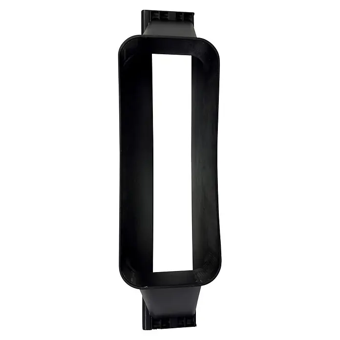 Wolkenstein Abluftadapter WDA-KS3 - 7 x 41,5 x 18 cm - Schwarz, U-förmiges Kunststoff-Luftleitrohr.