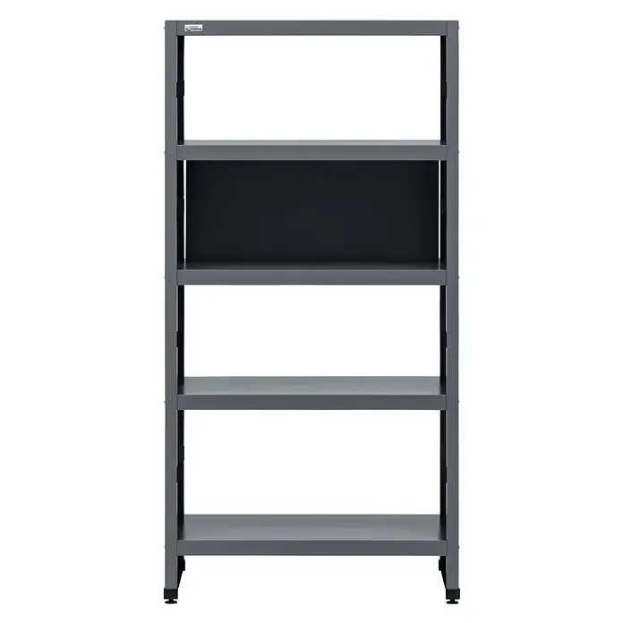 Küpper Metallregal - H x B x T: 180 x 91 x 53 cm, Traglast pro Boden: 75 kg, Anzahl Böden: 5 Stk., Stecken, Grau