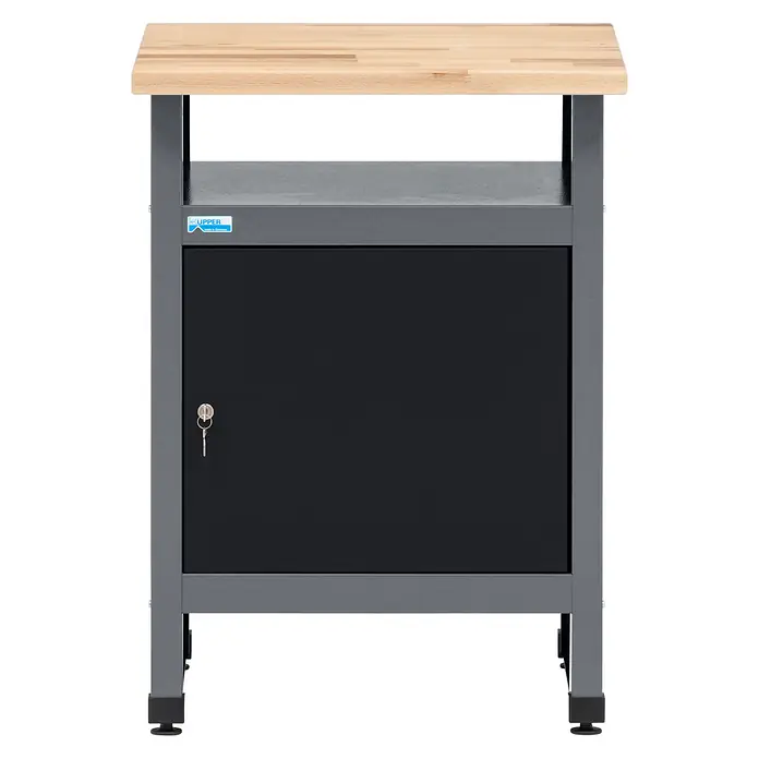 Küpper Werkbank-Beistelltisch - L x B: 60 x 60 cm, Arbeitshöhe: 84 cm, Schwarz/Anthrazit