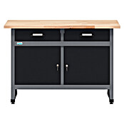 Küpper Radni stol  (D x Š: 60 x 120 cm, Radna visina: 84 cm, Opteretivost: 300 kg, Crno-siva, Broj ladica: 2 Kom.) | BAUHAUS
