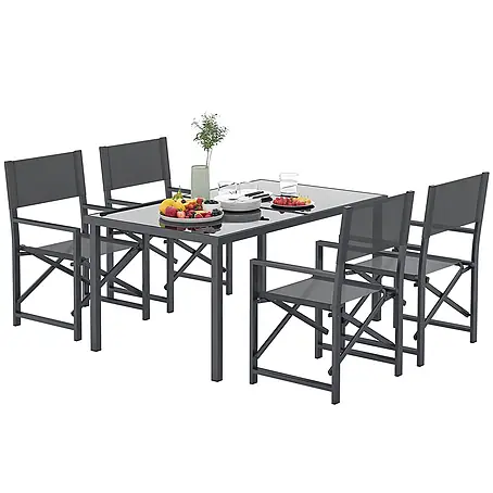 Outsunny  Gartentisch-Set