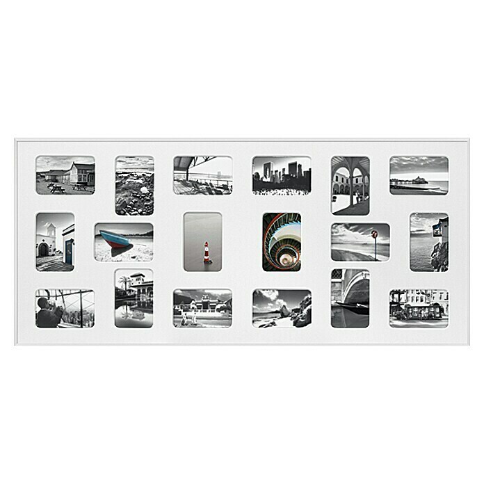 Cadre photos collage Pixel Blanc