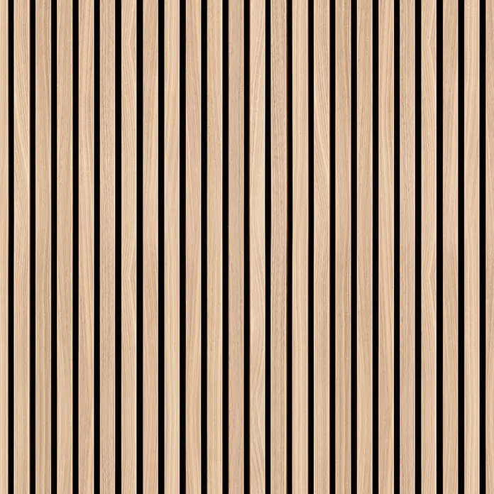 SanDesign Alu-Verbundplatte - 100 x 250 cm, Scandi Light - Helles Akustikpaneel aus Naturholz mit Lamellen zur Schalldämpfung und Wandgestaltung.
