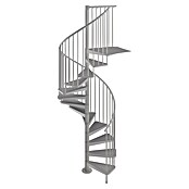 Scrigno Escalera de caracol Flow (Plata, Diámetro: 120 cm, Altura de planta: 273 cm - 299 cm) | BAUHAUS