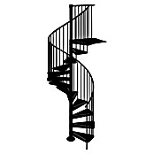 Scrigno Escalera de caracol Flow (Diámetro: 140 cm, Altura de planta: 273 cm - 299 cm, Negro/Negro) | BAUHAUS