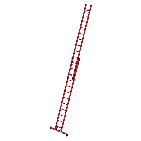 Munk  Anlegeleiter Sprossen-Schiebeleiter 2-teilig GFK mit nivello®-Traverse 2x12 Sprossen